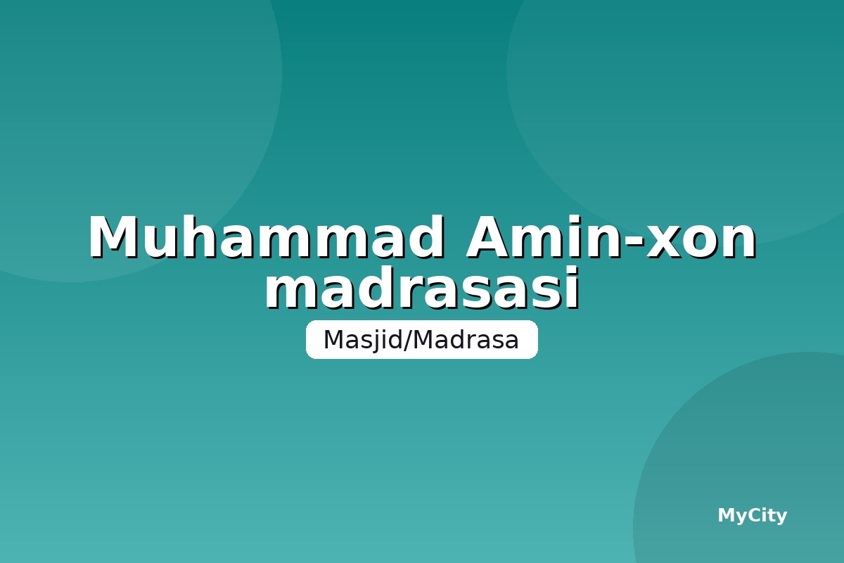 Muhammad Amin-xon madrasasi